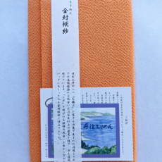 正絹ちりめん金封ふくさ シルク オレンジ色