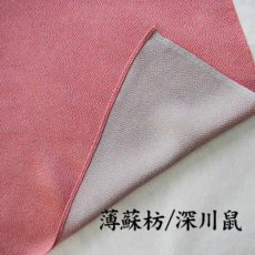 正絹縮緬友禅風呂敷 鮫小紋 ピンク アップ写真 両面