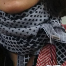 マフラーとして使用例 ちりめん シルク