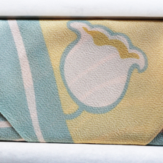 正絹縮緬友禅風呂敷 すずらん ちりめん シルク 箱入り写真 ①